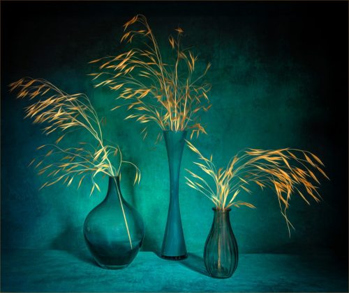 Blue Bottles-and-Grasses - Jane Rowbottom - 20 pts